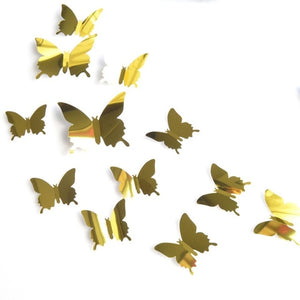 Open image in slideshow, Butterfly Mirror Wall Sticker
