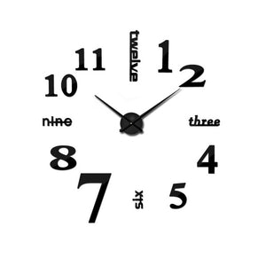 Open image in slideshow, Home decoration big mirror wall clock
